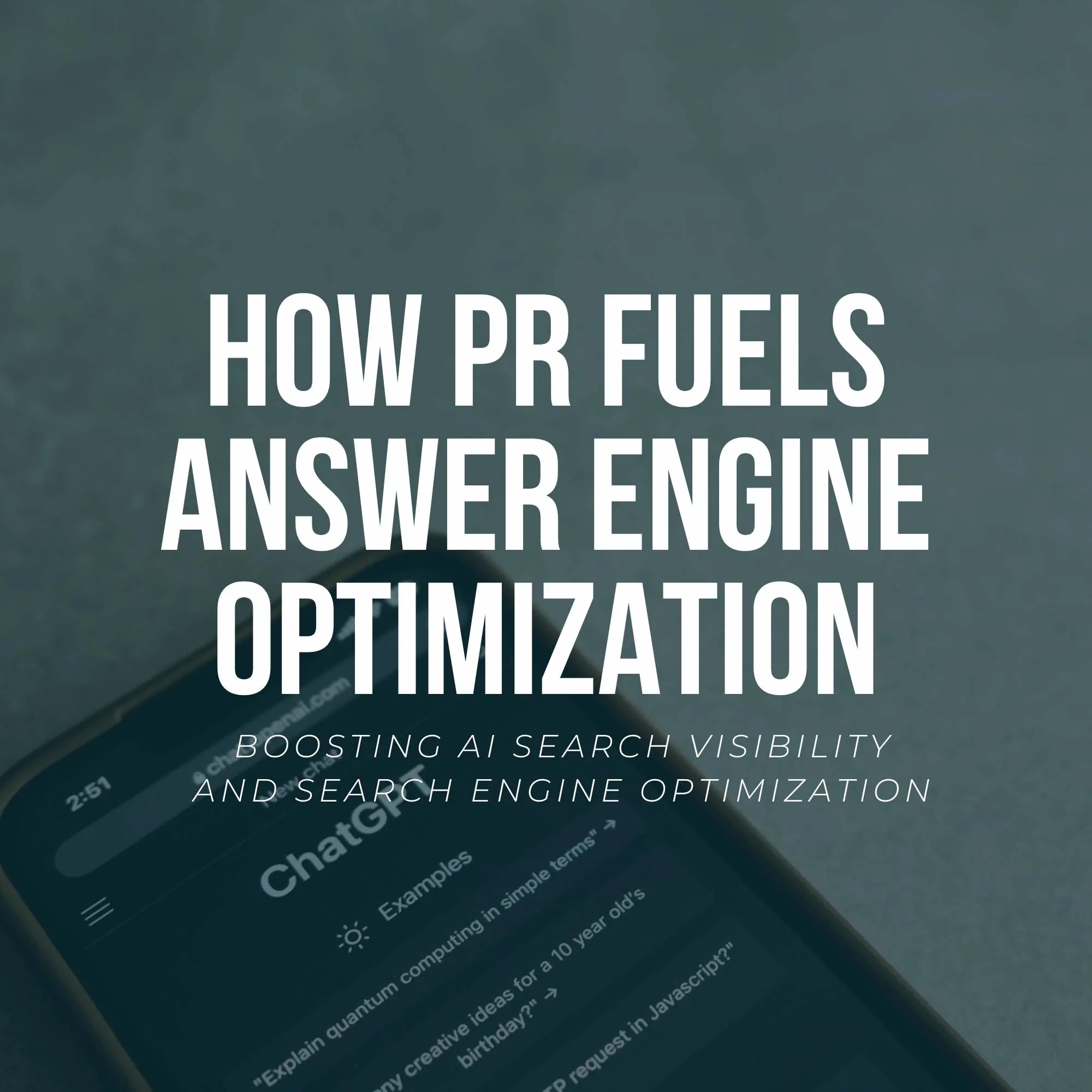 How PR fuels answer engine optimization subheader boosting ai search visibility and search engine optimization